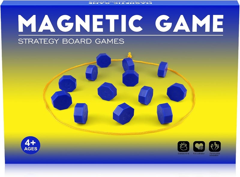 Bameca Store Magnetic Chess Game with Full-Size Stones, Magnet Game with String, for Family & Party & Travel & Camping, Puzzle Strategy Games, 2 Player Games for Kids & Adults - Image 1